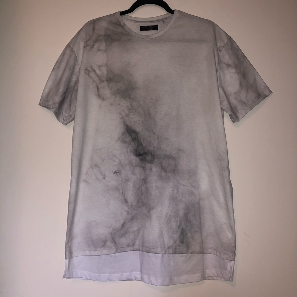 Bershka Layered Marble Smoke Tee